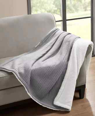 Alpine Valley Jersey Knit Throw, 50'' X 60'' - Gray