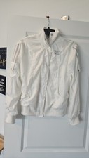 Vintage Adidas White And Silver Women's Jacket Size Small