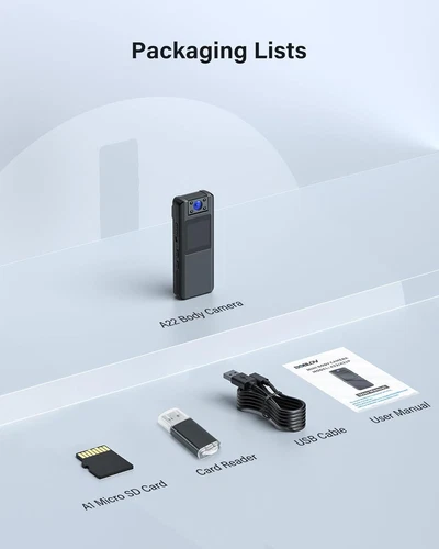 BOBLOV A22 1080P Mini Kamera Video Rekorder Körperkamera Nachtsichtgerät 128GB - Bild 7 von 8