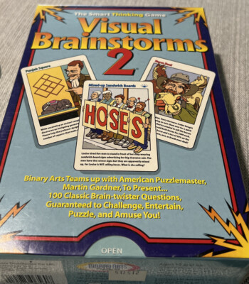 Visual Brainstorms 2 The Smart Thinking Game Binary Arts 100 Question Cards