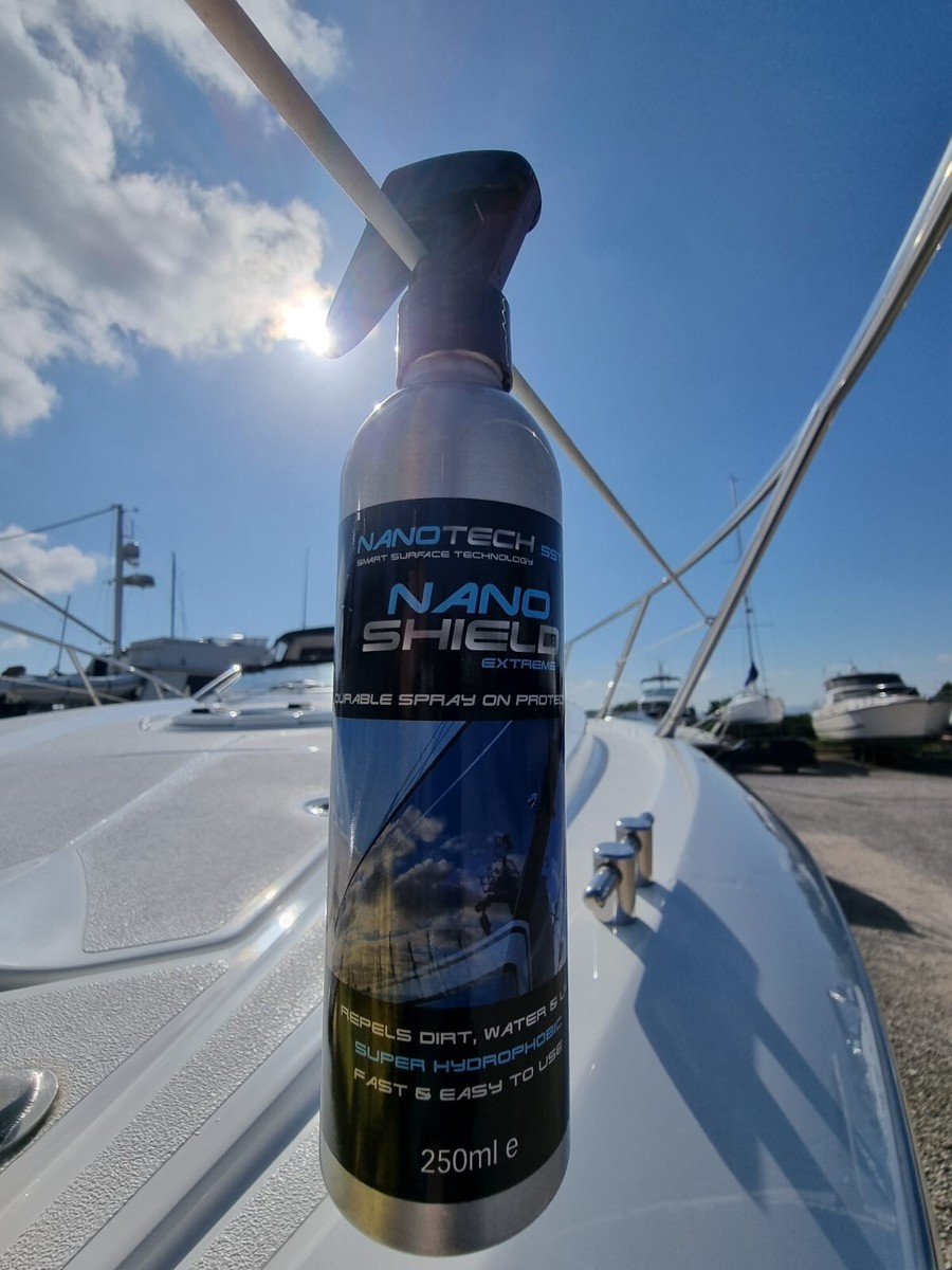 Nanotech SST Boat Wax Spray - Super Hydrophobic Ceramic Hybrid Coating, 500ml Bottle (Quick & Easy)