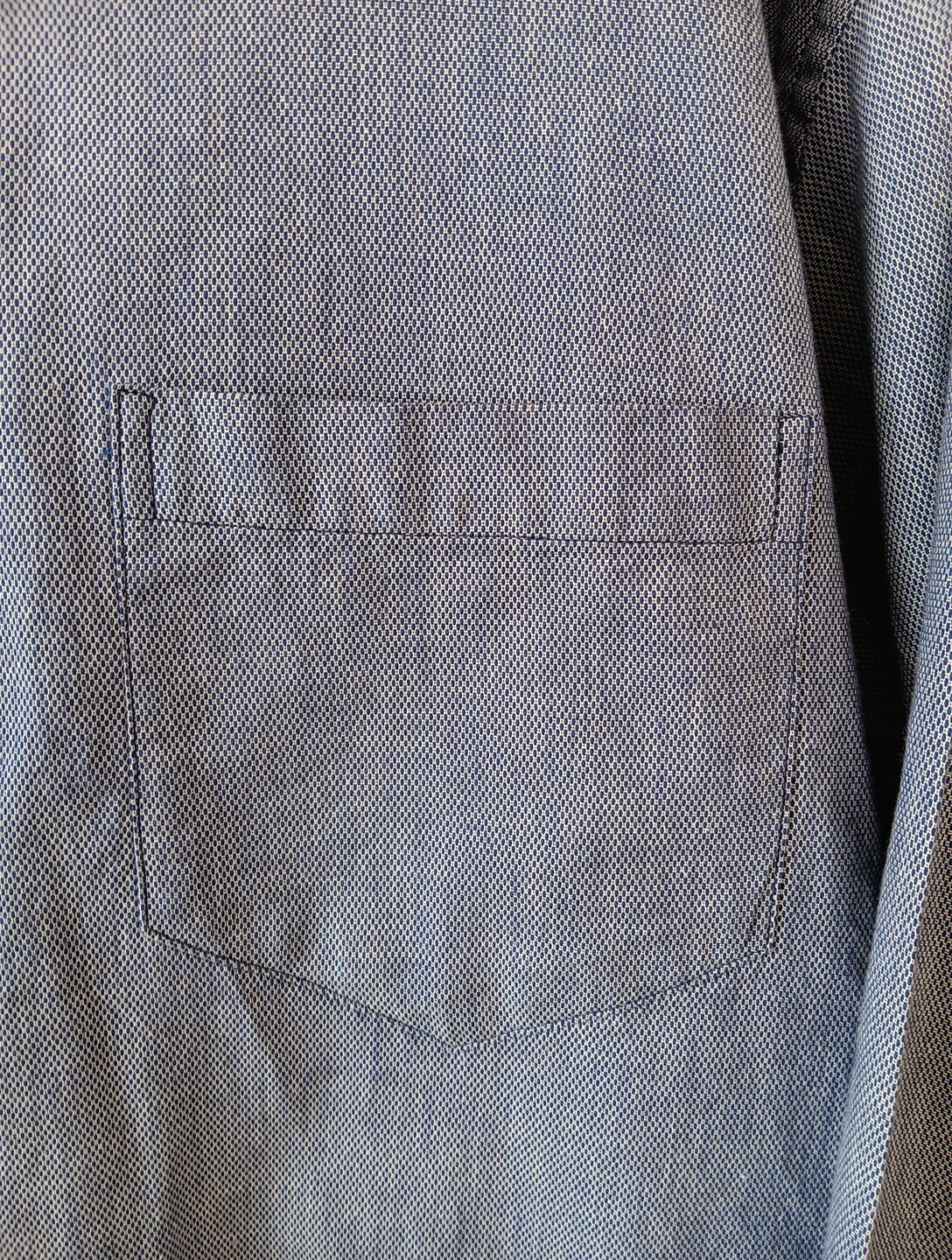 Camicia abito da taschino blu Yves Saint Laurent taglia 17 1 2 34 35 XL