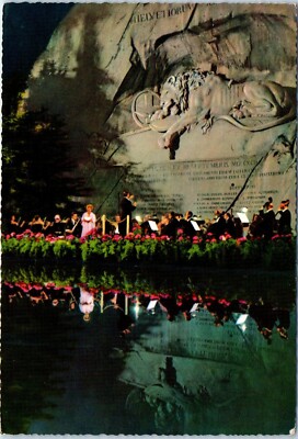The Lion Serenade, Picture of Orchestra, Luzern, Switzerland Postcard