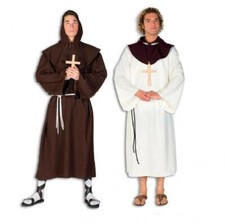 Mönch Mönchskutte Kostüm Herren Pater Robe Pfarrer Mönchsrobe Ordensbruder Kutte