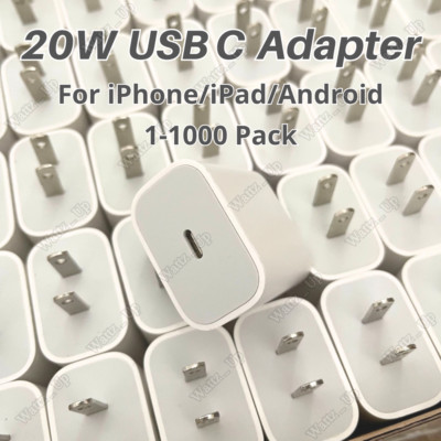 PD 20W USB-C Type C Fast Charger For iPhone iPad Android Power Adapter Block Lot
