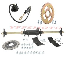 28'' Rear Shaft Axle Kits 3 Stud Wheel Hubs Foot Brake for ATV Quad Go Cart Golf
