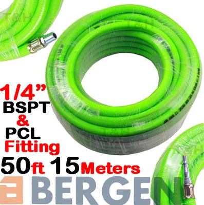 US PRO HEAVY DUTY Air Line Hose Compressor Air Hose Line 15m 50ft 1/4" BSP HiVis