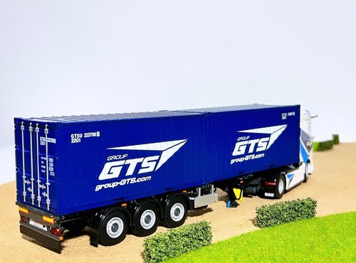 DAF XG 4x2 skeletal trailer+2x20ft container "Group GTS"WSI truck models 01-3922 - Picture 14 of 16