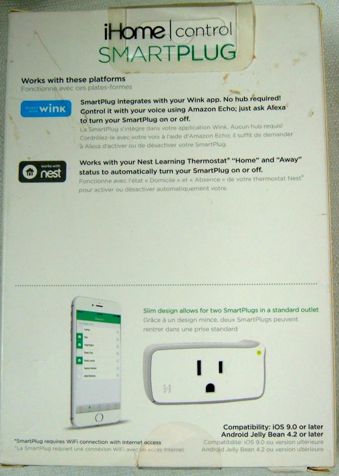 iHome iSP5 WiFI Smart Plug for Apple Android HomeKit Siri Nest Wink Echo Amazon - Image 4 of 4
