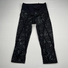Lululemon Active Capri Black Gray Womens 4