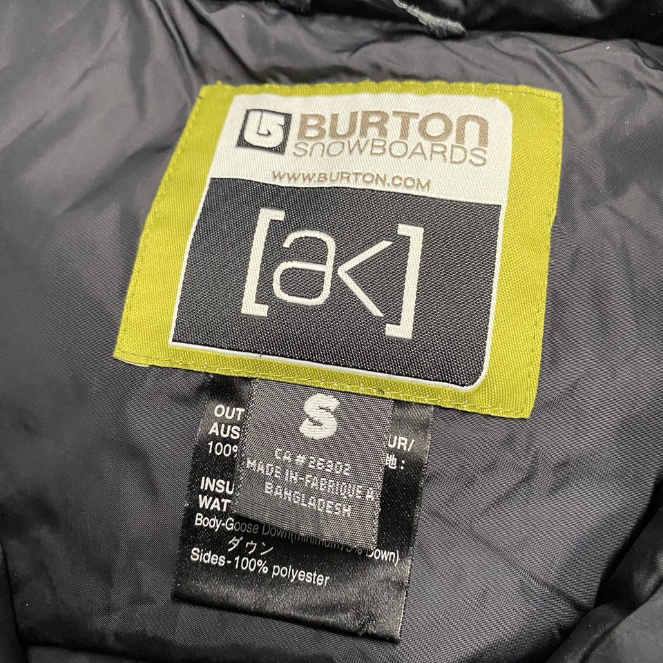 Burton AK Down Puffer Vest Small Gray Pockets Ski Outdoors Quilted - Image 2 of 4