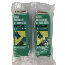 2 Frost King GREEN 39 Feet Lawn Furniture Outdoor Chair Webbing PW39G  2.25" NEW