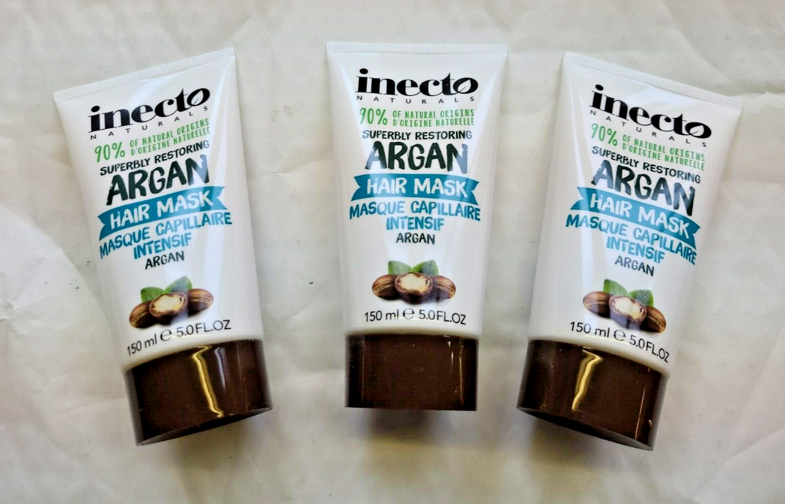 3 x Inecto Naturals Argan Hair Conditioning  Treatment 150ml each