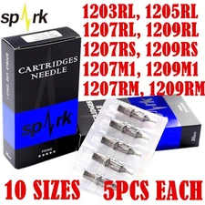 20PCS/50PCS Spark Needles Disposable Tattoo Cartridge Mix Needles RL, RS, RM, M1