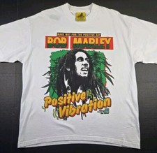 Bob Marley x Online Ceramics Positive Vibration T-Shirt, Sz Large 23.5x29" New