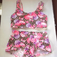 Victorias Secret PINK Floral Lace Bandeau Panty Set Or Yoga Bra Short Set NWT