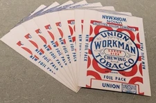 8 Vintage Union Workman  Chewing Tobacco Pouches Postcard Shopping Bags NOS