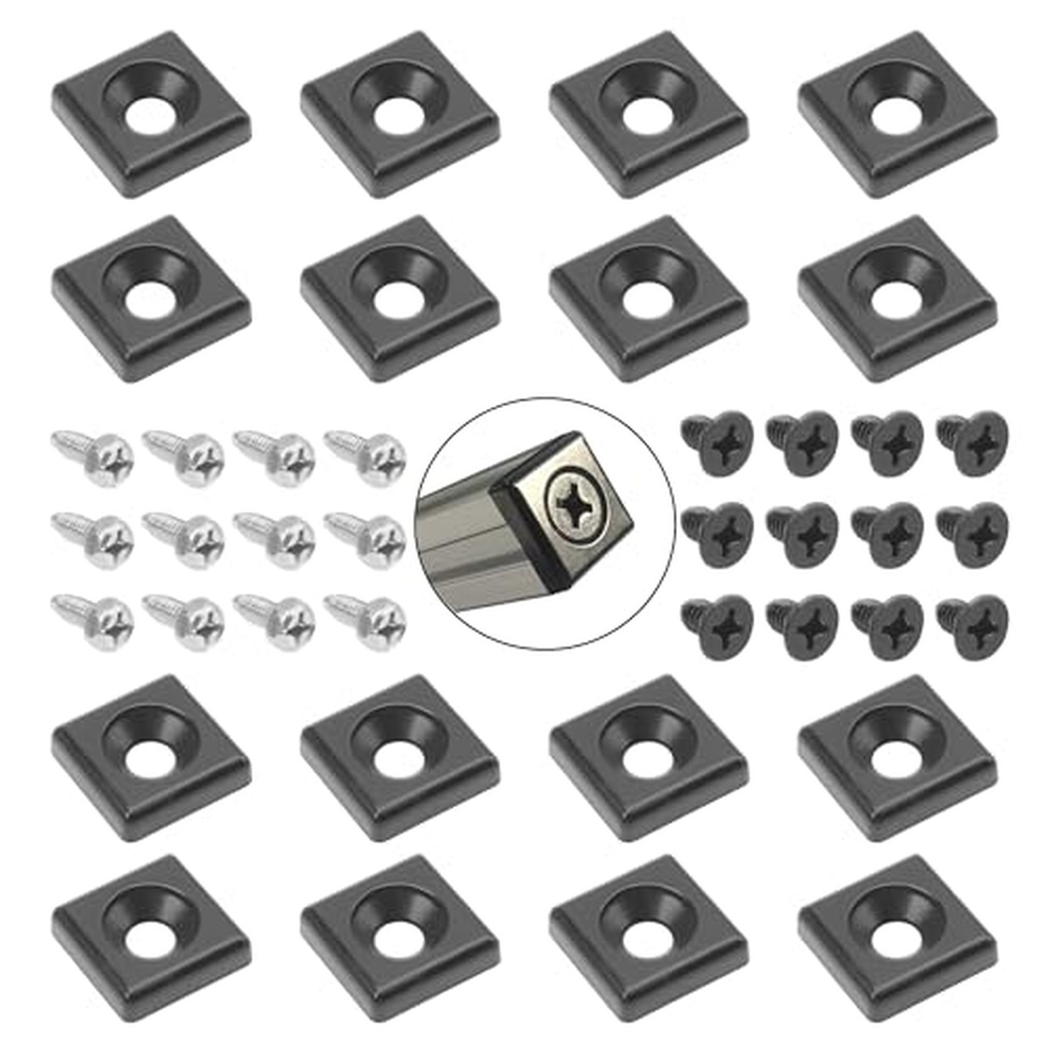 12Pcs Zinc Alloy 2020 Series European Standard Aluminum Profile End Cap T-Slo...