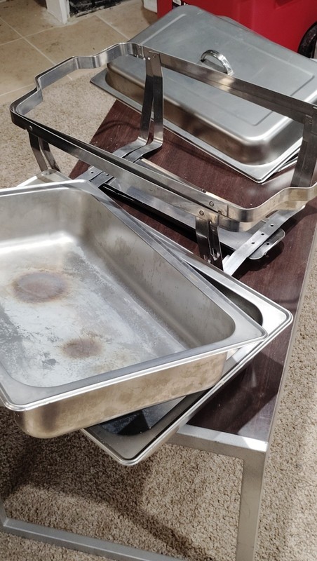 Stainless Steel Full Size Rectangle Chafing Dish Set with Pans and Frames