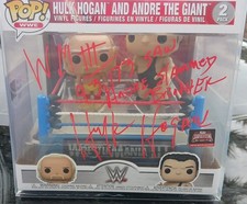 Signed Hulk Hogan and Andre The Giant Funko