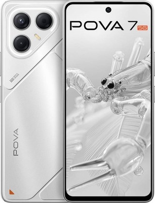 Tecno Pova 7 5G (Silver 128 GB 8 GB RAM) Dimensity 7300 6.78'' NFC Global Version