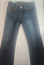 True Religion World Tour Size 14 Girls Low Rise Dark Wash Blue Jeans EUC