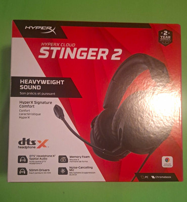 HyperX Cloud Stinger 2 Ohrumschließendes Gaming-Headset Boom-Mikro DTS Schwarz