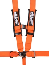 Racing Harnesses V-Style Latch 5-Point Nylon Orange 3" Belt Width Wraparound/Bol