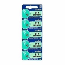 5 Pcs 317 Sony Mercury Free Silver Oxide Watch Battery