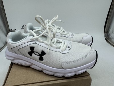 Under Armour Charged Assert 9 Athletic Shoes Women's White Low-Top Sneakers - 10