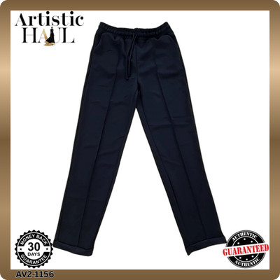 Koton Black Drawstring Trousers L Relaxed Straight Cuffed Women's Casual