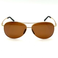 Fashion Aviator Pilot Sunglasses Gold Metal Designer Frame Brown Polarized Lens