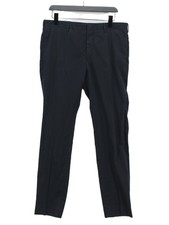 Prada Women's Suit Trousers UK 16 Blue Cotton