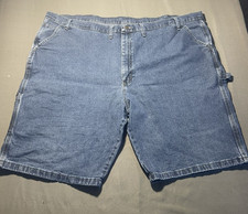 Wrangler Men s Denim Carpenter Shorts Size 50 Blue Y2K Shorts Utility 9 Inseam