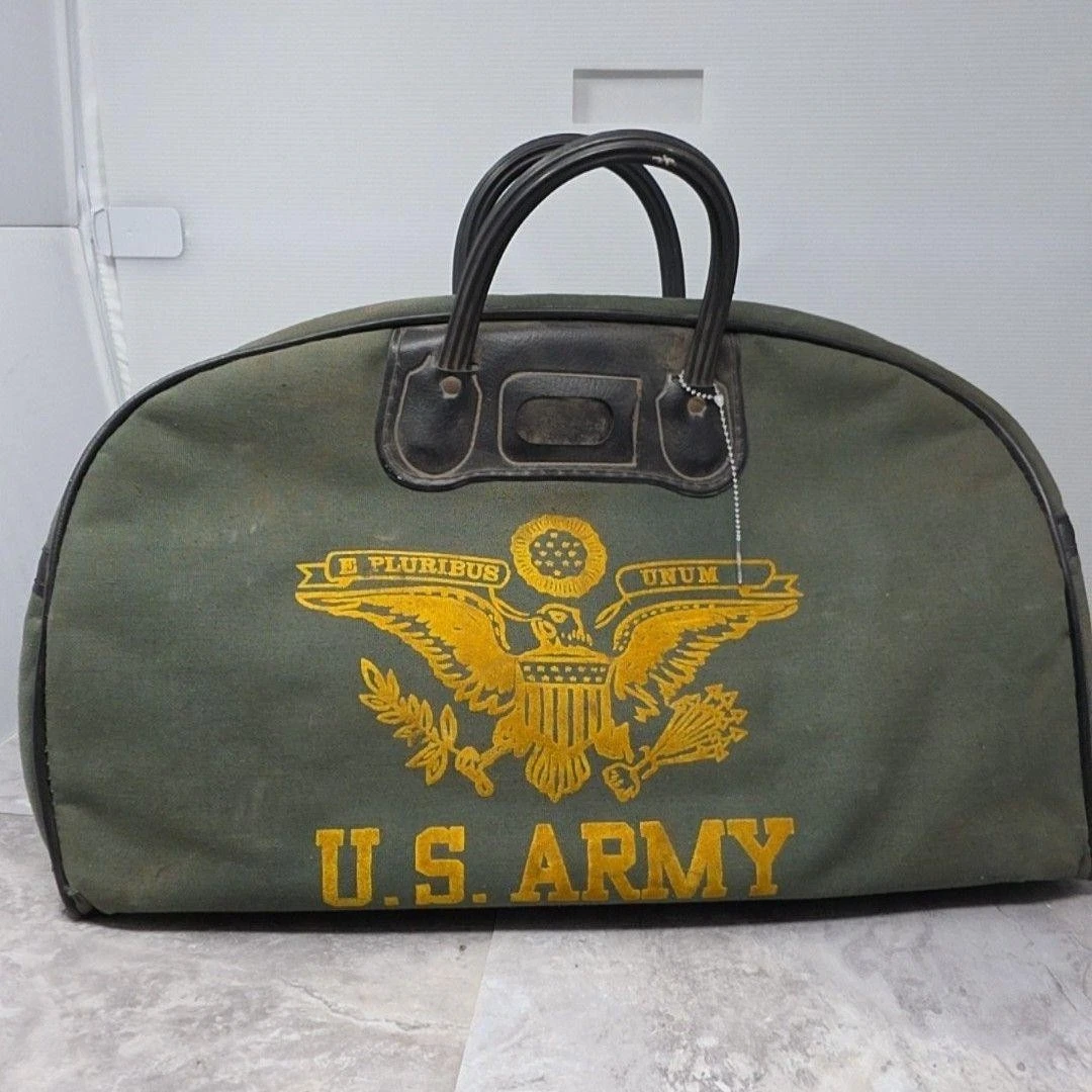 Vintage Army Duffle Bag In Collectible Military Surplus Bags