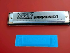 Music Makers Harmonica, And Small Toy Harmonica Vtg Lot Of 2 VG