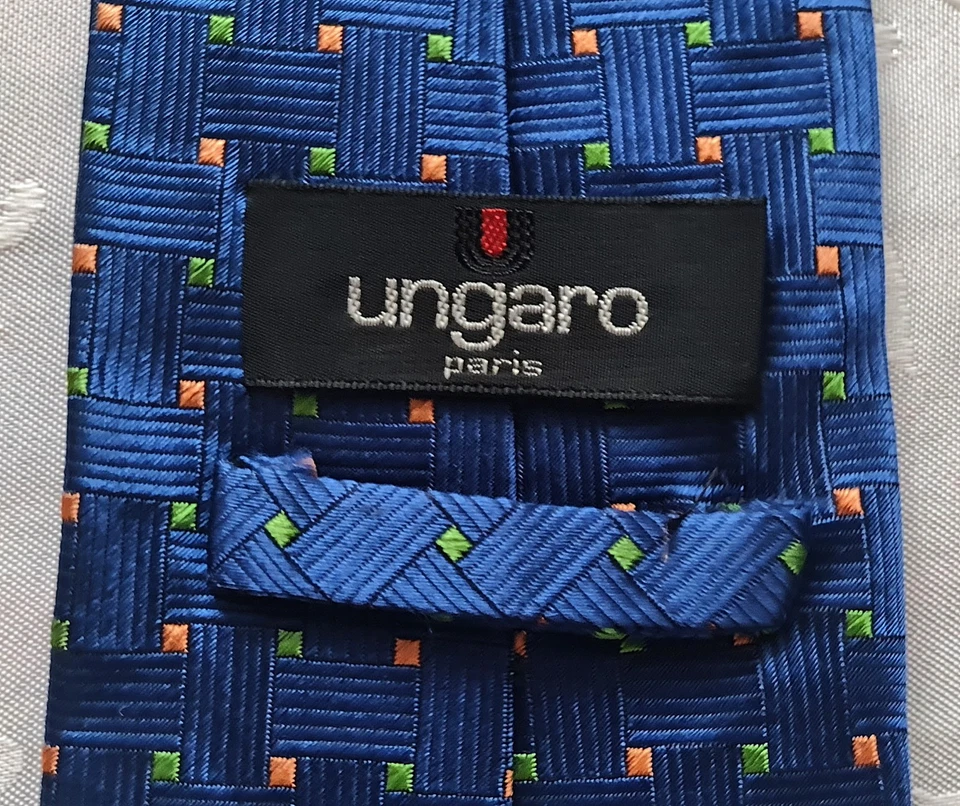 CORBATA DE CUELLO CABALLERO ITALIA VINTAGE AUTÉNTICA HÚNGARO PARÍS AZUL LUNARES SEDA HOMBRE Foto 4 de 4