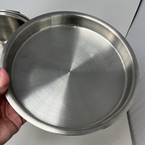 Amway Queen 5 Piece Pot And Pan Set Lids 18/8 Stainless Steel USA Made Vintage - Picture 6 of 20