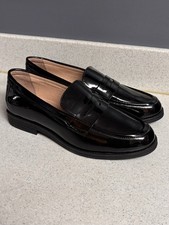 Cole Haan Haverhill Penny Loafers Women's Black Patent Leather Flats Shoes Sz 7