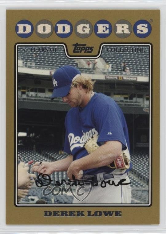 2008 Topps Gold Border 1305/2008 Derek Lowe #415 12zm