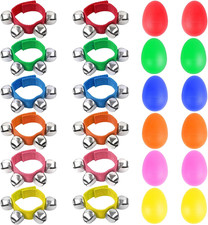 24 Packs Shaker Musical Instruments for Kids, 12 Packs Egg Shaker and 12 Packs W