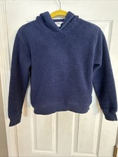 Athleta Girl So Snug Sherpa Hoodie Fleece Pullover Light Blue Girls Size L 12 