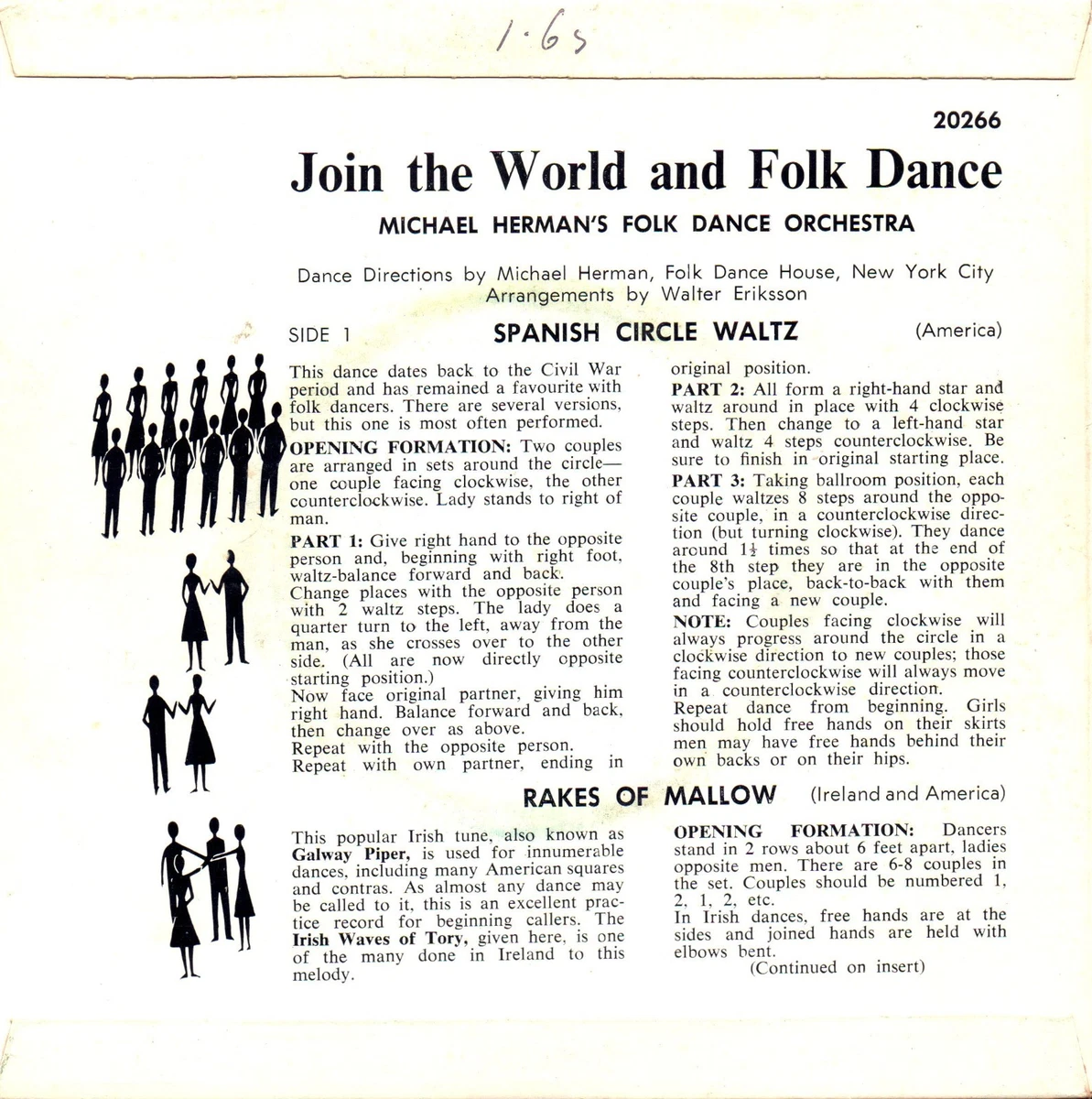 Michael Herman - Join The World And Folk Dance, Australian EP, with insert