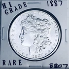 1887 MORGAN SILVER DOLLAR HI GRADE GENUINE U.S. MINT RARE COIN 8807