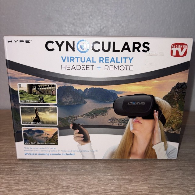 HYPE CYNOCULARS Virtual Reality Headset & Remote Sealed New