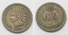 X7758  1860 Indian Head Cent Penny 1c, XF, Pointed Bust