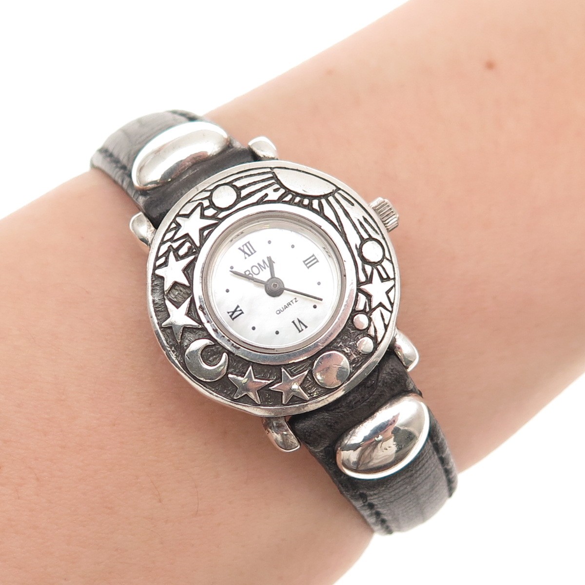 Shube\'s Sterling Silver 925 MOP Dial Liquid Silver‎ Bracelet Watch Quartz Toggle 925 sterling silver watch for him – CUBAN main image 3