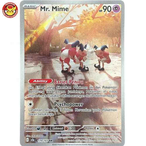 Mr. Mime SV2a 179/165 AR IR Art Rare Scarlet Violet 151 Pokemon