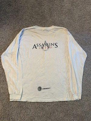 Vintage Assassins Creed Original Ubisoft Video Game Promo White Longsleeve Shirt