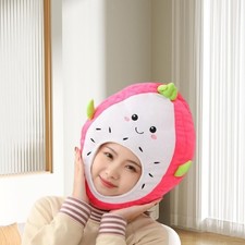 Stuffed Dragon Fruit Headgear Hat Lightweight Halloween Headwear for Festivals